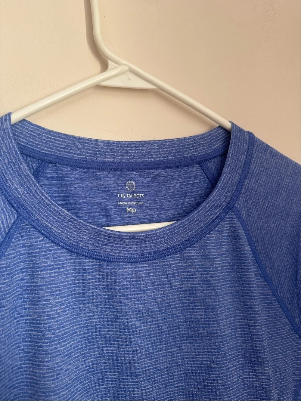 T by Talbots Active Tee Shirt Women’s Medium Petite MP Blue Short Sleeve Workout - Picture 3 of 5